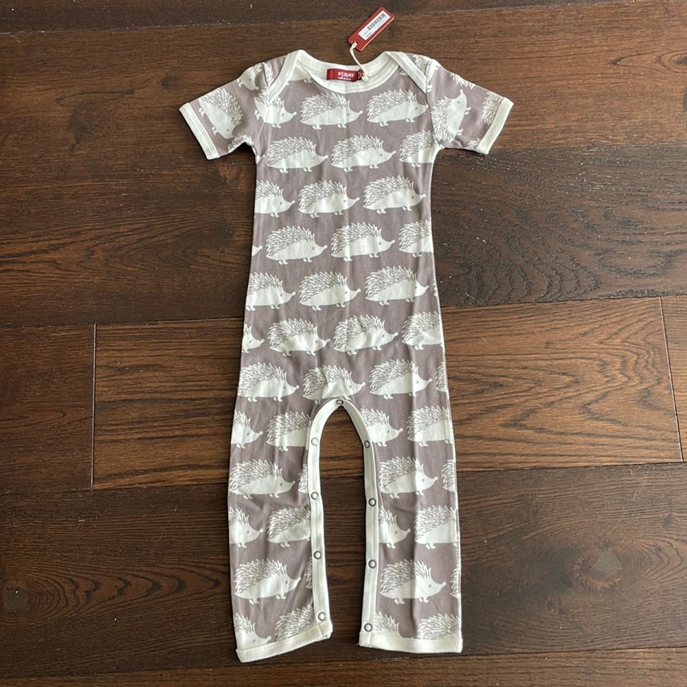 NWT Milkbarn Hedgehog Romper Size 12-18 mo.